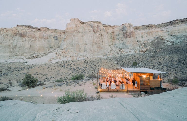 a wedding in the middle of a desert