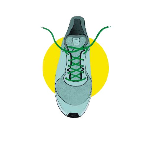 forma, atar, cordones, zapatillas, running