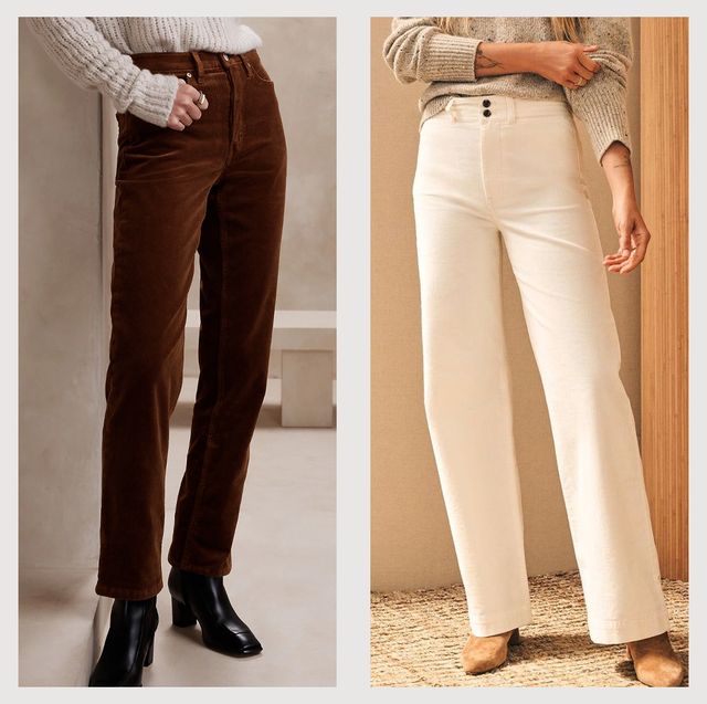 Tapered-Leg High-Rise Corduroy Pants, Regular