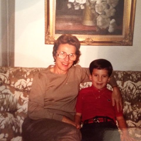 corey cappelloni and his grandmother from when corey was a boy
