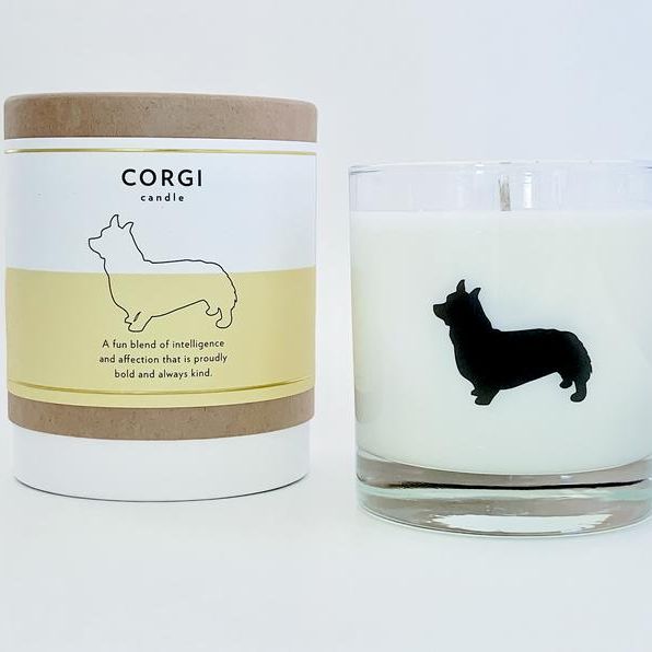 corgi dog breed candle