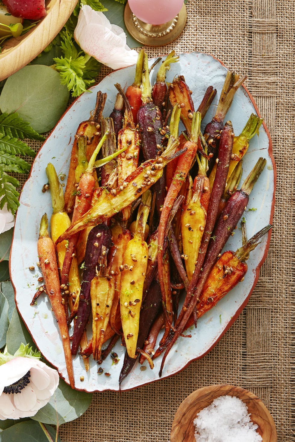 coriander-maple glazed carrots 