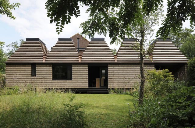 Cork House project (above),
    designed by architects Matthew Barnett
    Howland, Dido Milne and Oliver Wilton in
    collaboration with the Bartlett School of
    Architecture, UCL,
