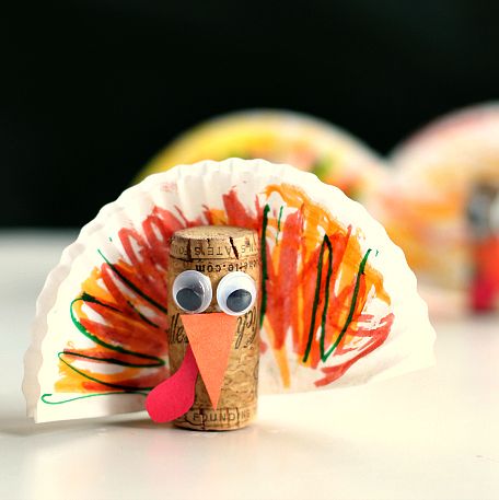 turkey craft  cork turkeys