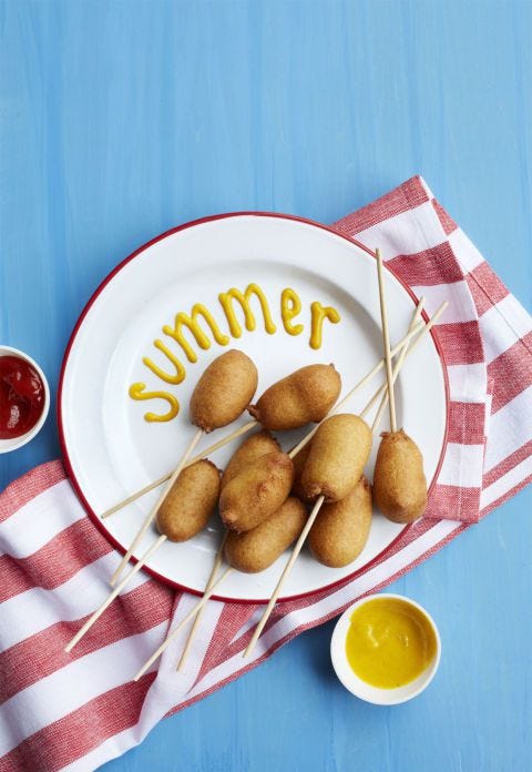 4th of july food- corn pups 4th of july food corn pups