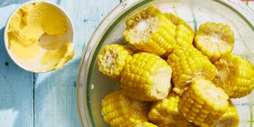 corn wheels with hot honey butter 