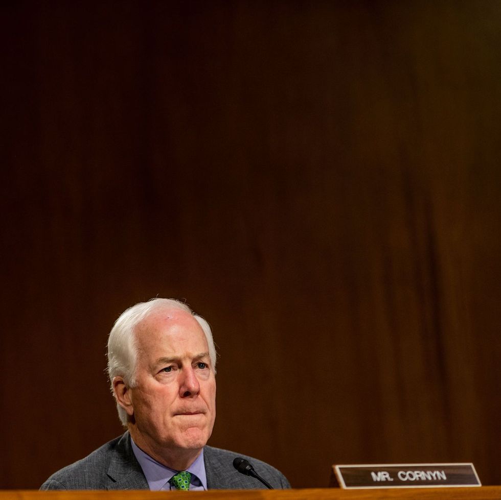 senator john cornyn r tx speaks during a senate judiciary committee hearing on a probe of the fbis russia investigation on capitol hill in washington, dc on november 10, 2020 photo by jason andrew  pool  afp photo by jason andrewpoolafp via getty images