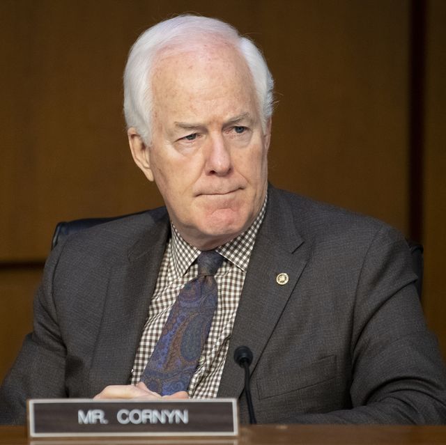 united states   march 23 sen john cornyn, r texas, attends the senate judiciary committee hearing on "constitutional and common sense steps to reduce gun violence in washington on tuesday, march 23, 2021 photo by caroline brehmancq roll call, inc via getty images