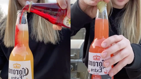 preview for This TikTok Hack Turns a Bottle Of Corona Into an Unreal Beer Cocktail
