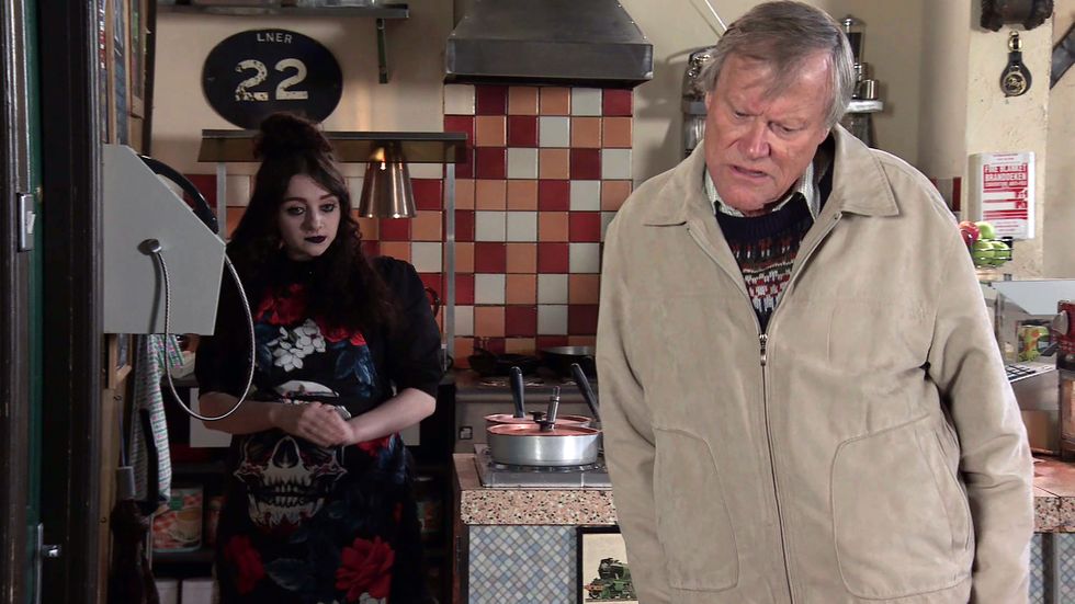 nina lucas and roy cropper in coronation street