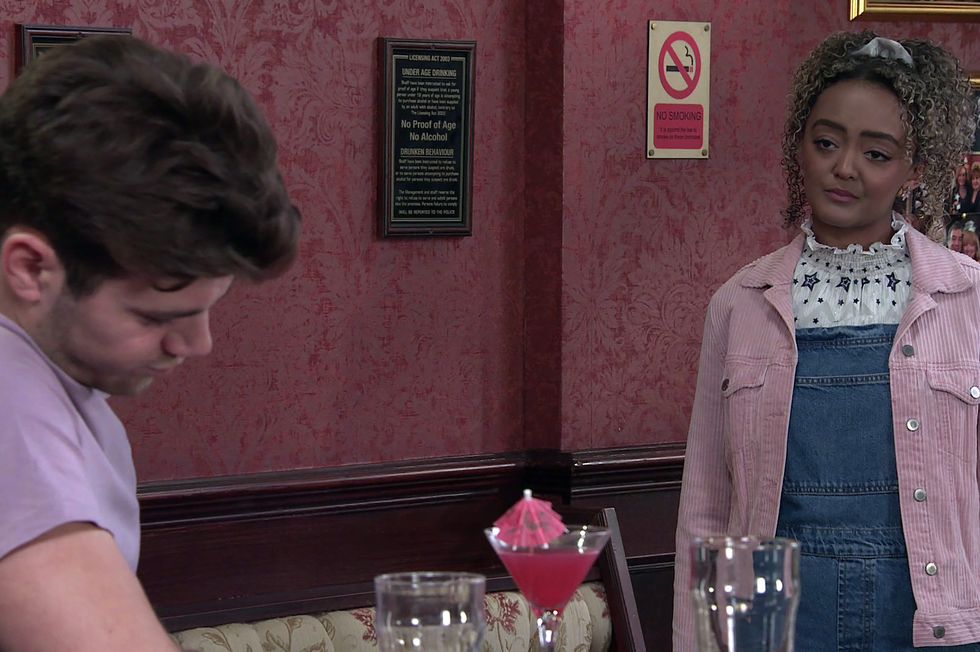 curtis delamere and emma brooker in coronation street
