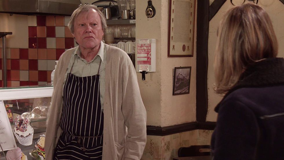 roy cropper and abi webster in coronation street