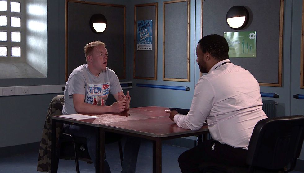 craig tinker is interviewed by his boss in coronation street