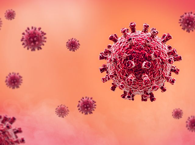 coronavirus   microbiology and virology concept   3d illustration