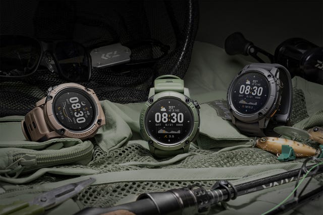 three gps watches displaying the time as 8:30