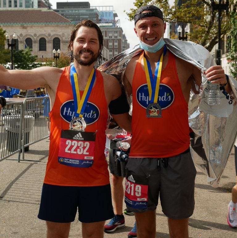 tanner smith y nick haney, corredores del maratón de boston