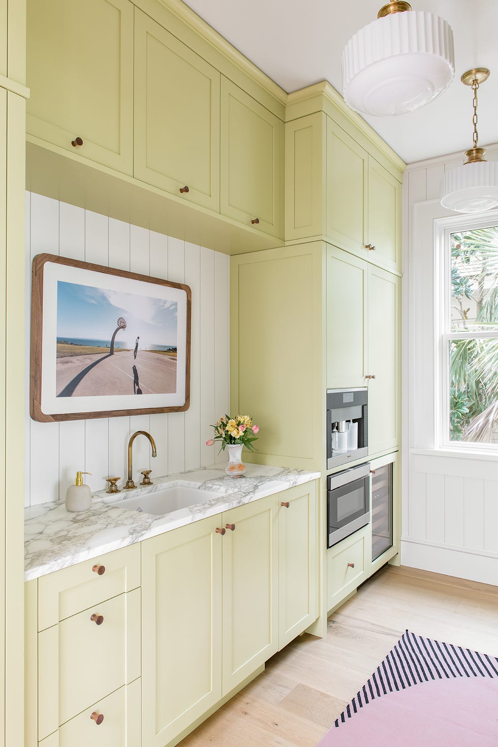 light green kitchen