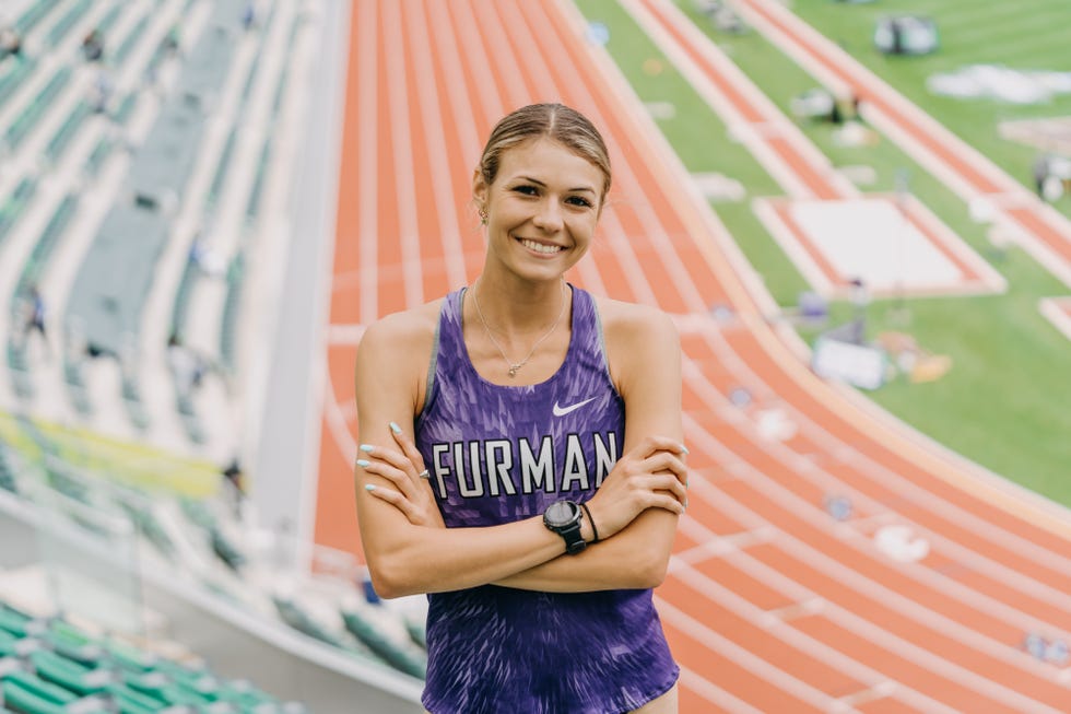 gabbi jennings running the steeplechase at the olympic trials in eugene, oregon in june 2021