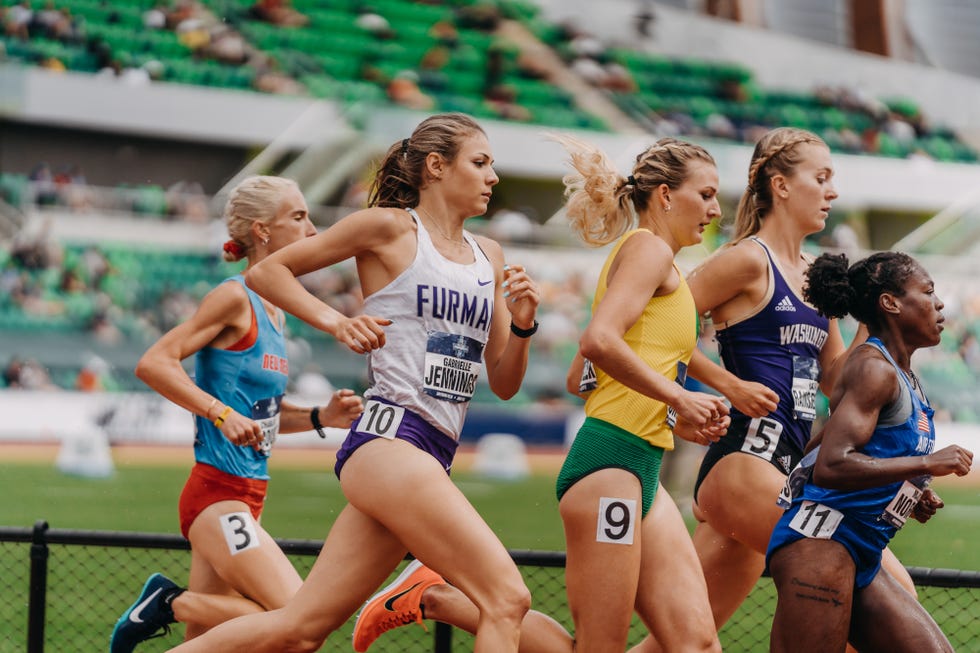 gabbi jennings running the steeplechase at the olympic trials in eugene, oregon in june 2021