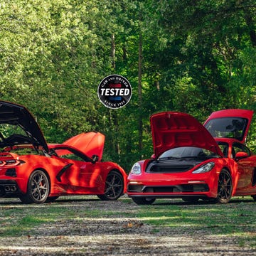 Chevrolet Corvette and Porsche Cayman