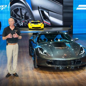 corvette chief engineer tadge juechter introduces the 2017 corvette grand sport tuesday, march 1, 2016 at the geneva international motor show in geneva, switzerland like the corvette c7r race car, the new grand sport combines a lightweight architecture, a track honed aerodynamics package and a naturally aspirated engine the corvette grand sport coupe and convertible go on sale this summer in the us and in the fall in europe photo by thorsten weigl for chevrolet