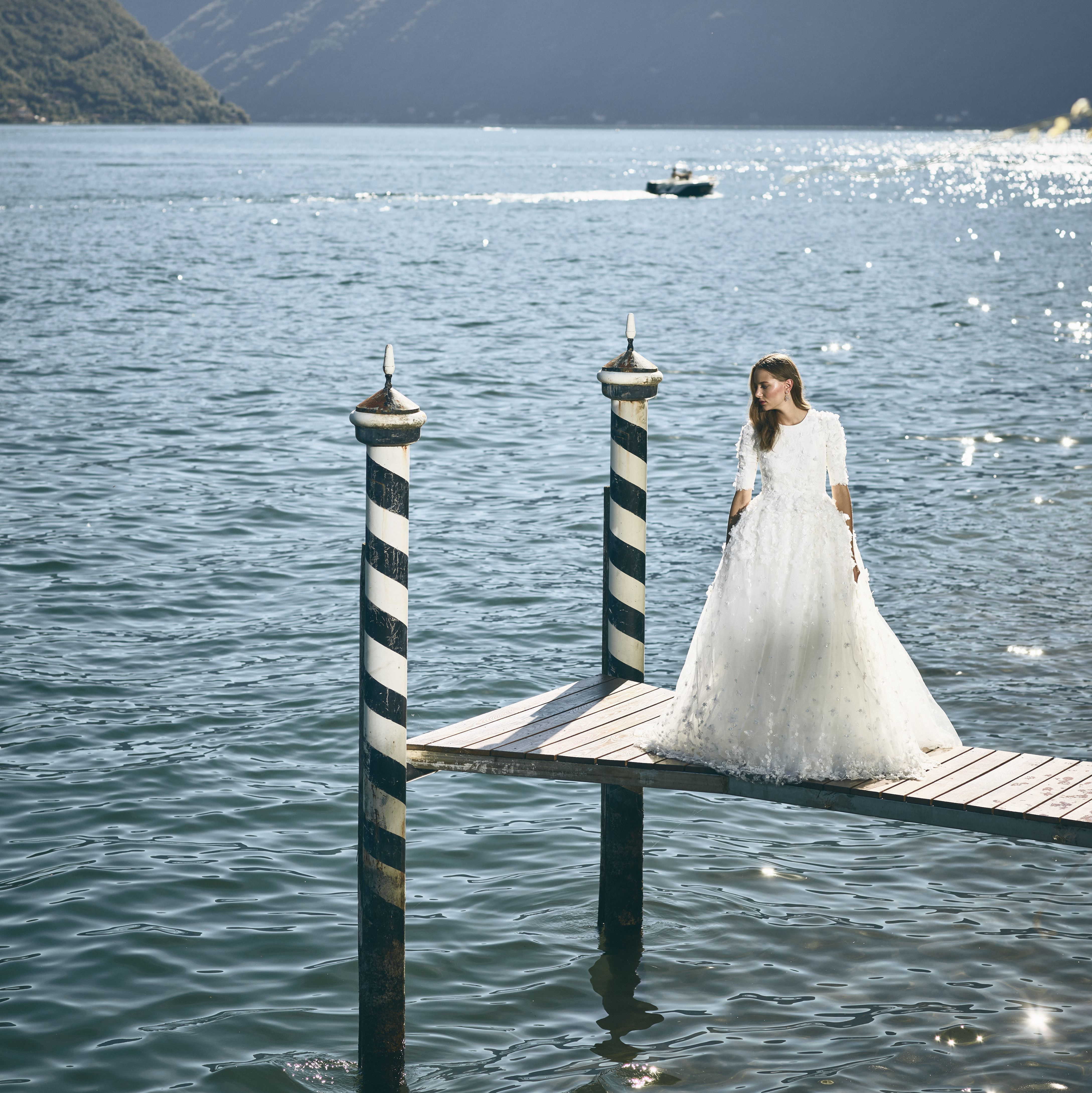 Pearled Tulle Long Sleeve Summer Beach Wedding Dress - Xdressy