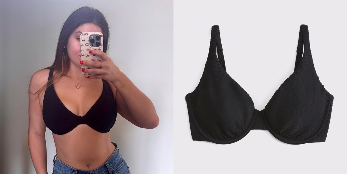 I'm a 32F, and This Abercrombie Bikini Top *Actually* Fits and Flatters My Chest