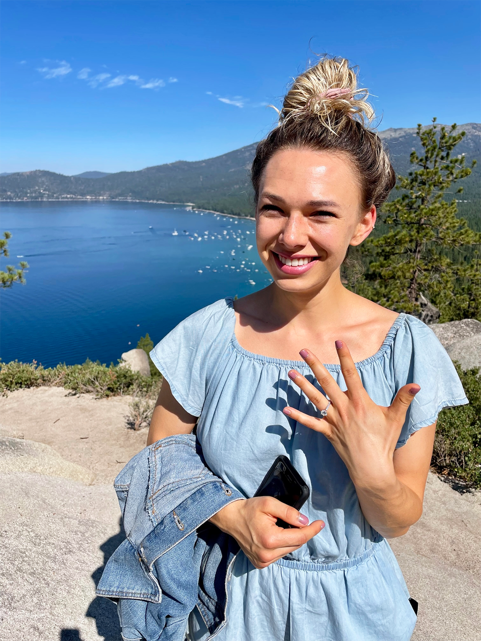 newly engaged at lake tahoe in july 2021