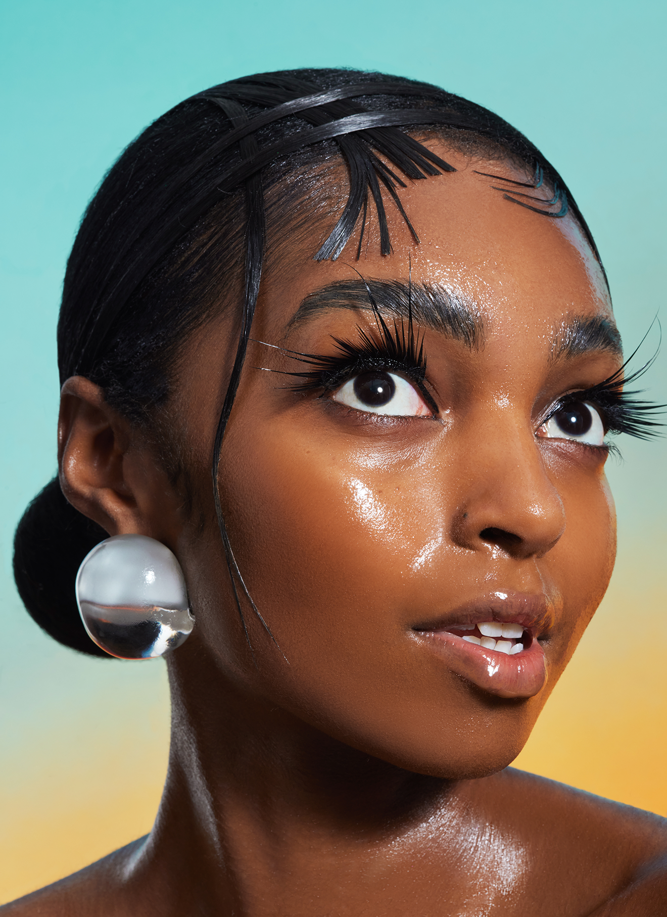a person with a bubble on their face a person with a bubble on their face