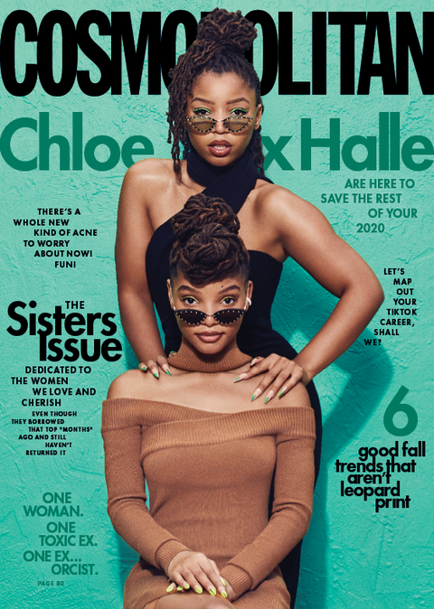 october 2020 cosmopolitan cover of chloe x halle