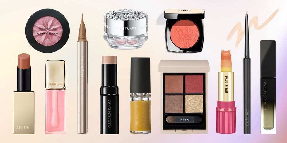 a variety of makeup products