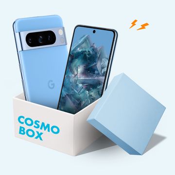 a group of boxes with a phone in the middle