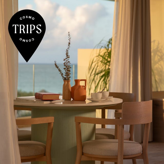 cozy dining area with a beach view