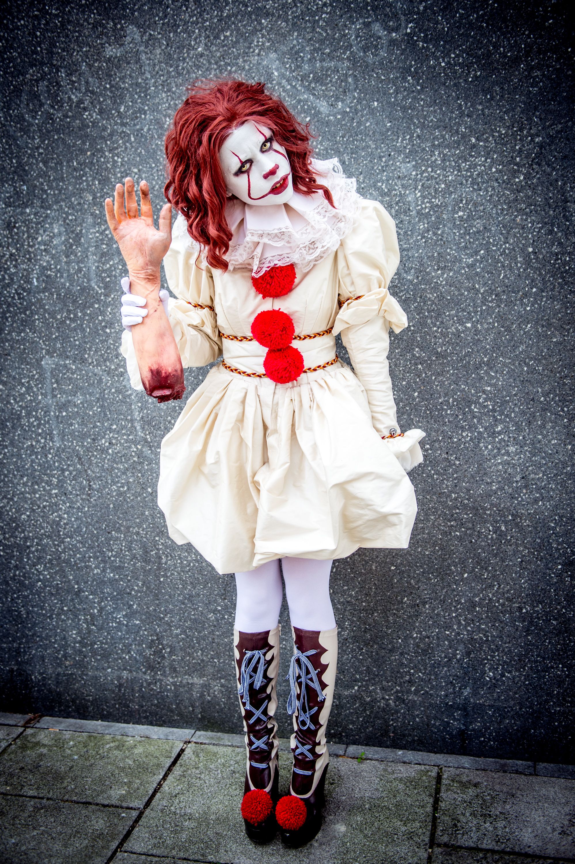 scary girl clown costume