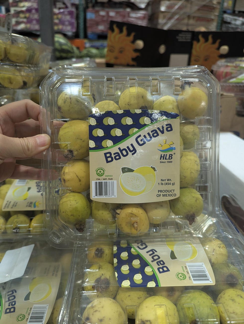 plastic package of baby guava at costco