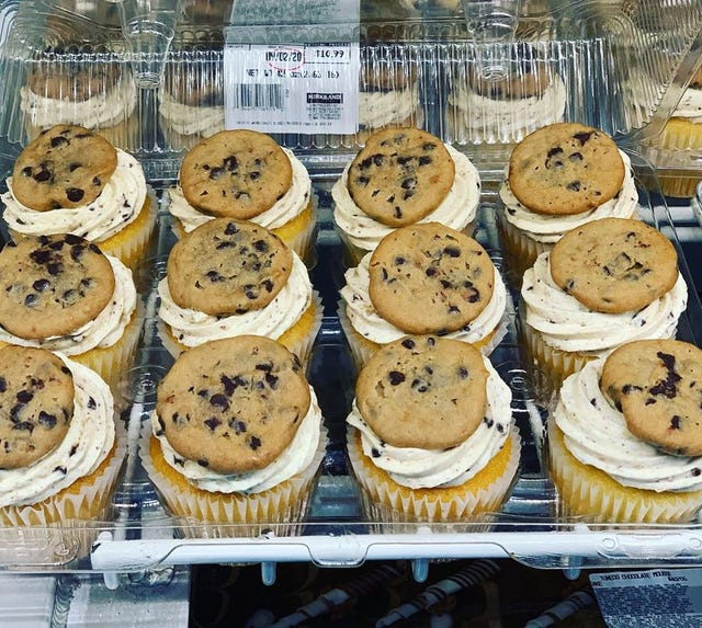 Costco Has Cupcakes Topped With An Entire Chocolate Chip Cookie