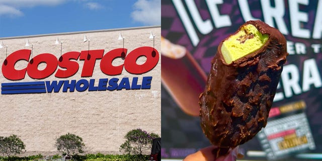 costco storefront and dubai chocolate ice cream bar