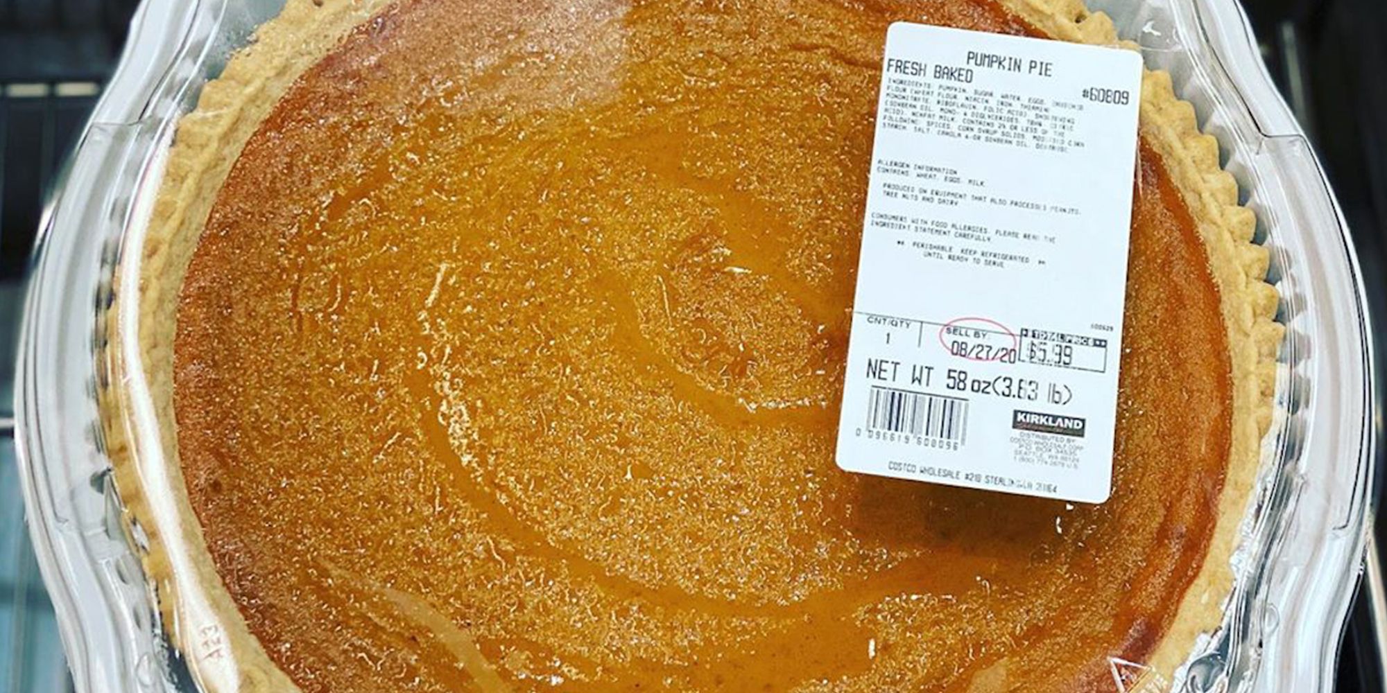 does costco make their own pumpkin pies