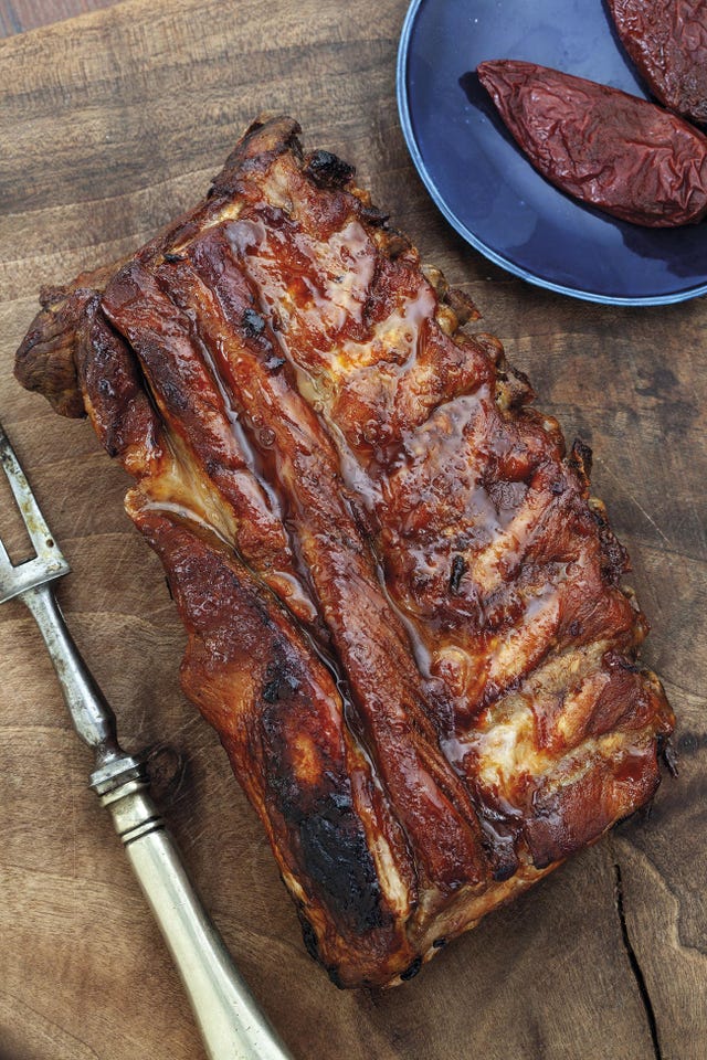 costillas de cerdo con salsa chipotle