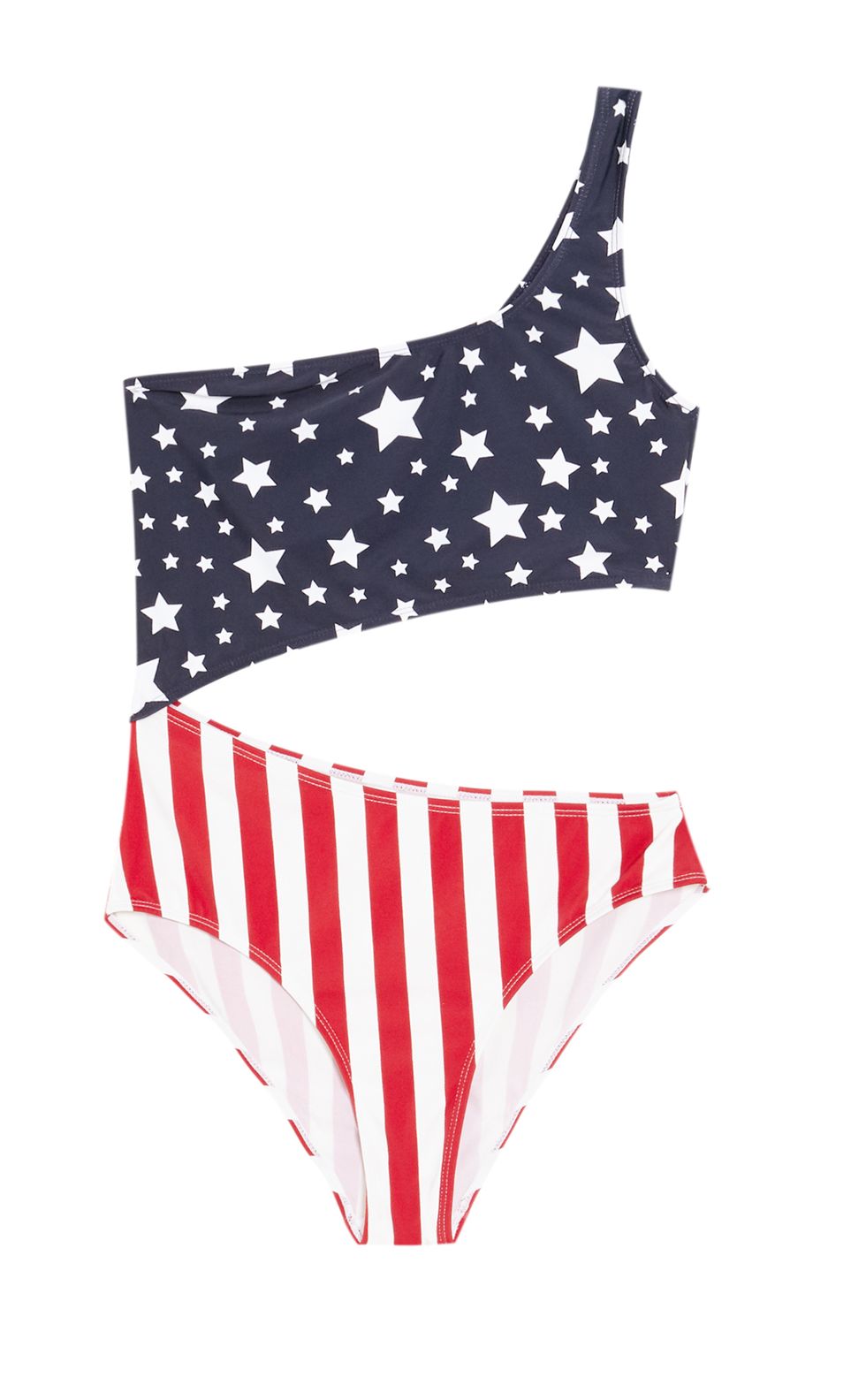 Festeggia il 4 luglio, la festa di indipendenza americana, in costume da bagno con i bikini e i costumi interi con la bandiera americana: l'emblema del sogno che diventa realtà è a portata di click.
