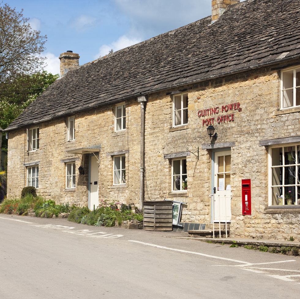 the scenic village of guiting power in the cotswolds, gloucestershire