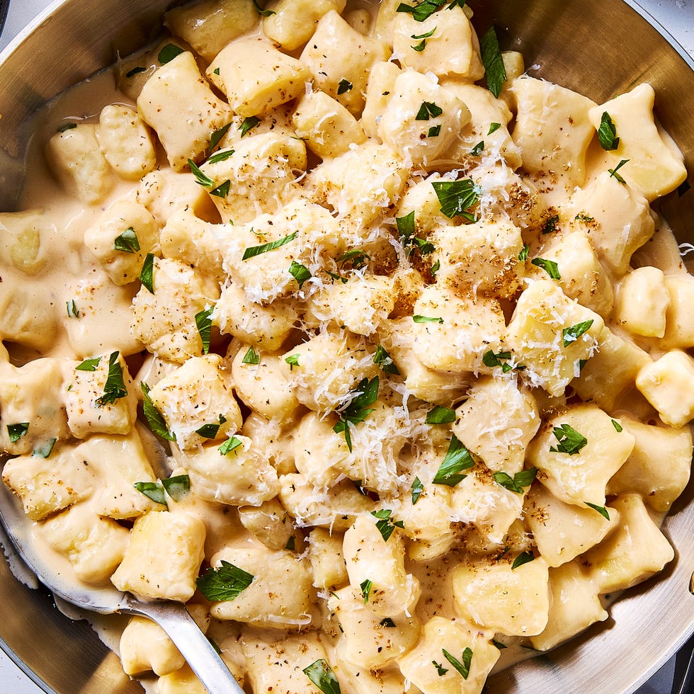 gnocchi in a cottage cheese based creamy sauce