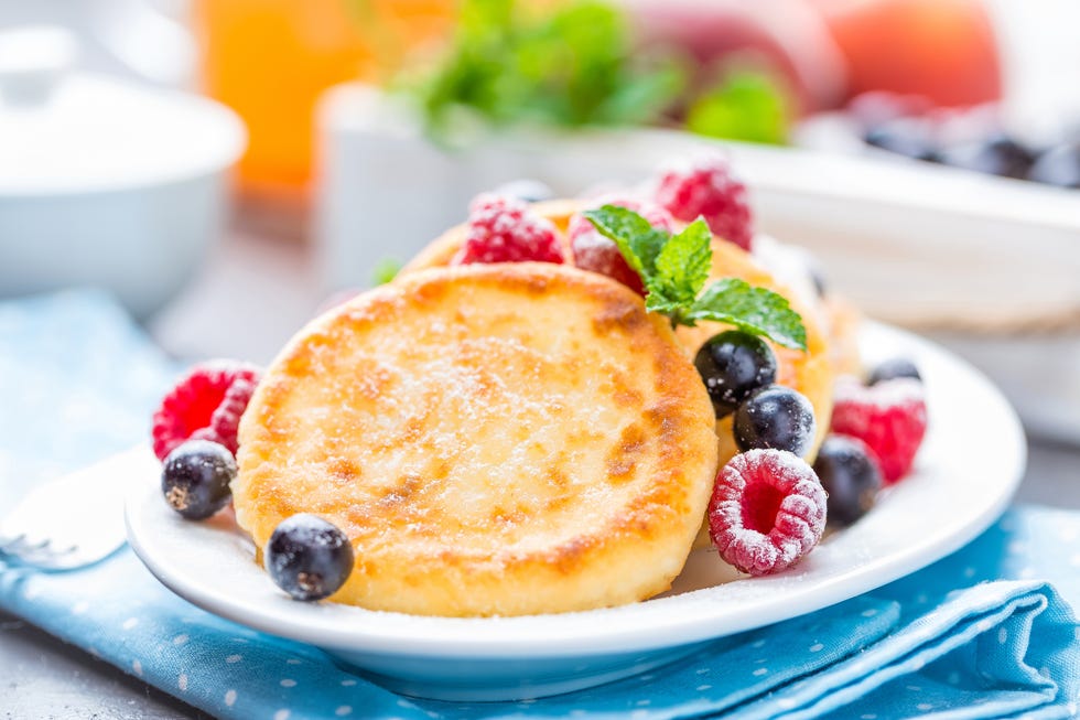 cottage cheese pancakes con frutti di bosco