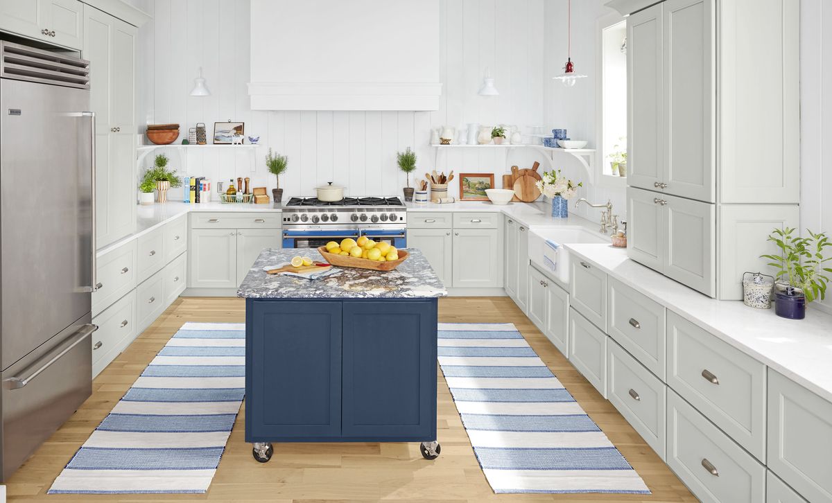 country living kitchen blue island
