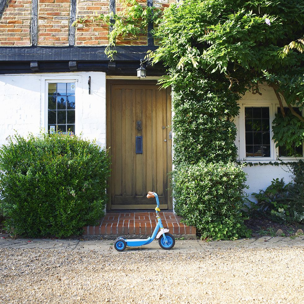 country house with scooter