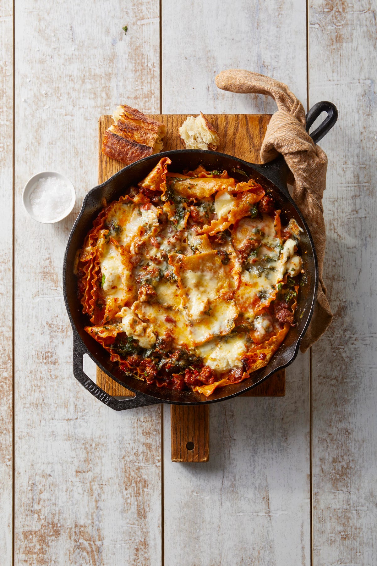 Easy Sausage Cast Iron Skillet Pizza - Serving Dumplings