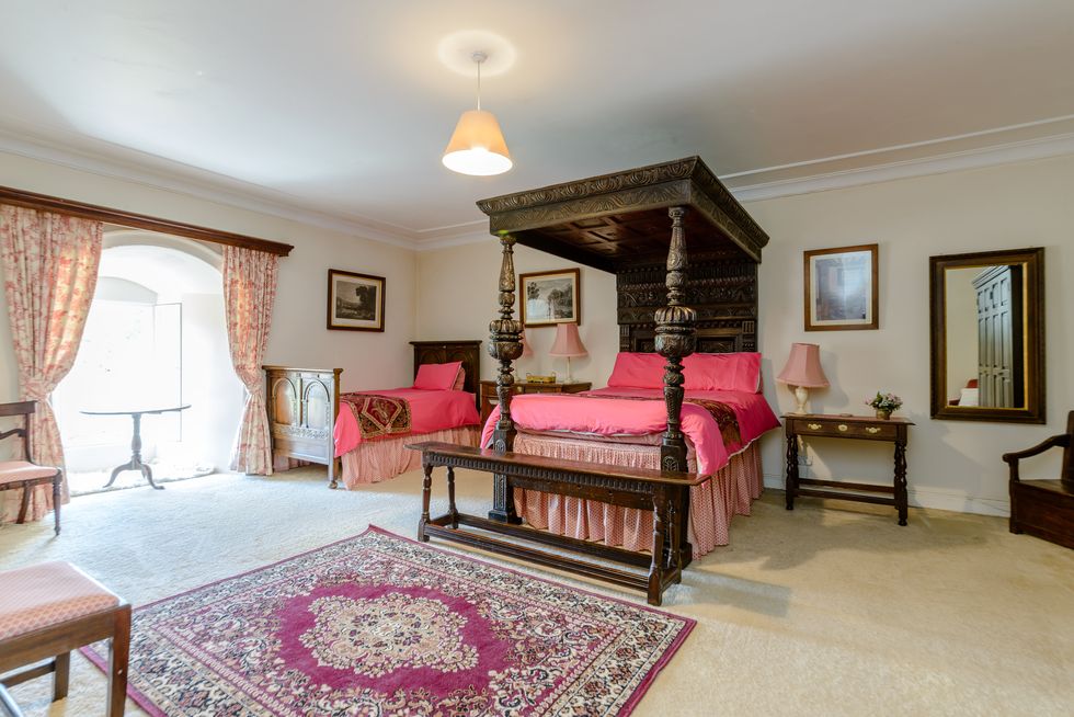 Traditional bedrooms with red interiors