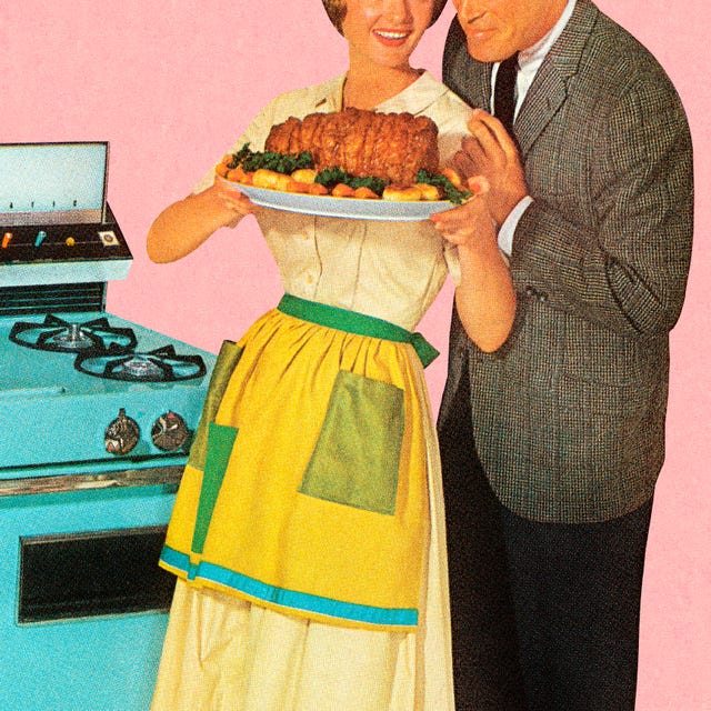 couple admiring roast