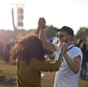couple dancing at music festival