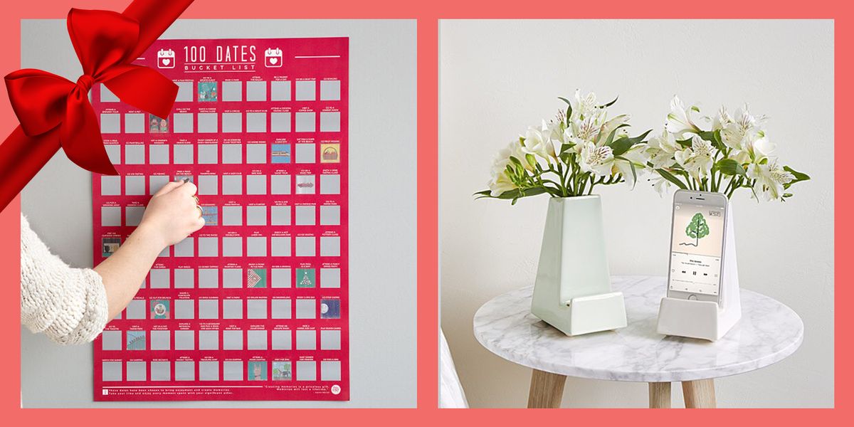 couple gift guide date scartch off poster and phone charging vases